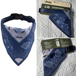 NEW Jeep Backroads Bandana on Dog Collar Wrinkle Resistant Dogs Size Large